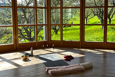 yoga Raum in der Rhön_Ausblick